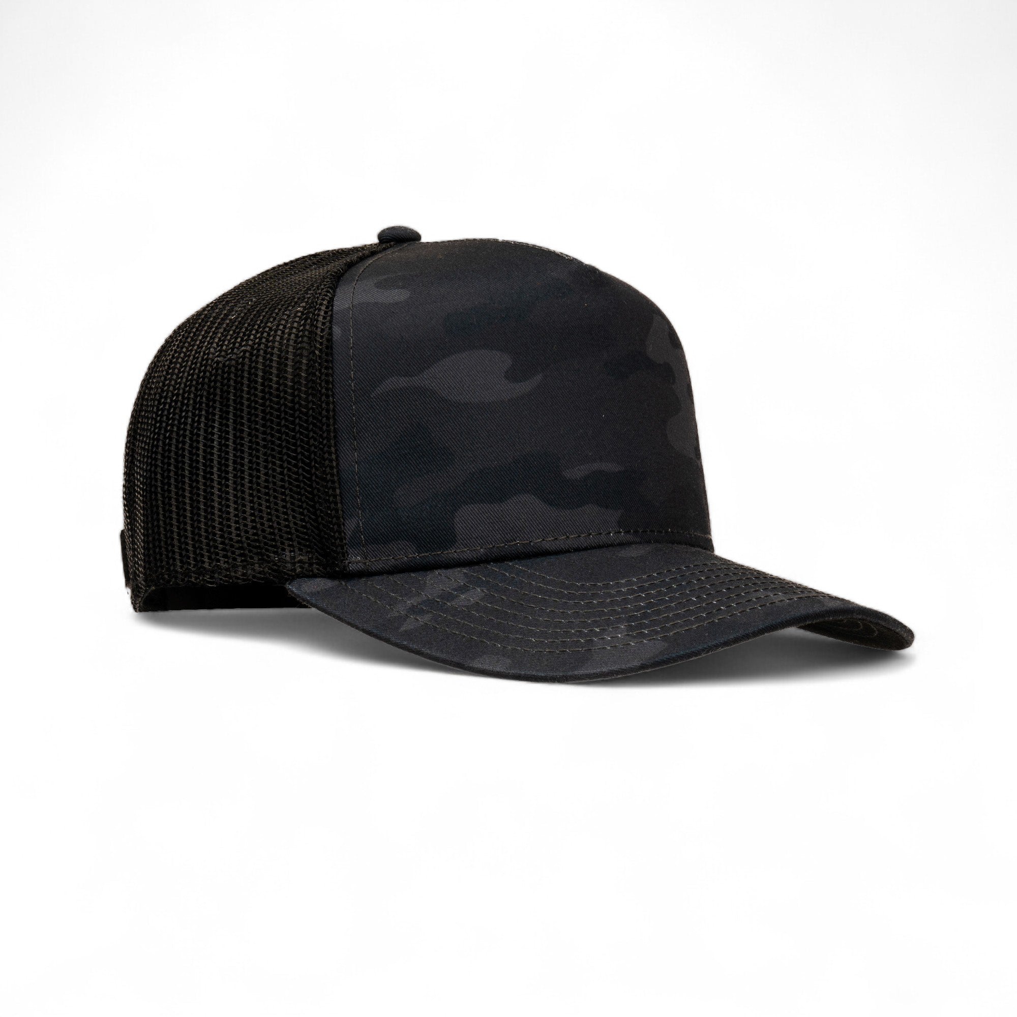 Pioneer Blank | Black Camo | Trucker Snapback Hat