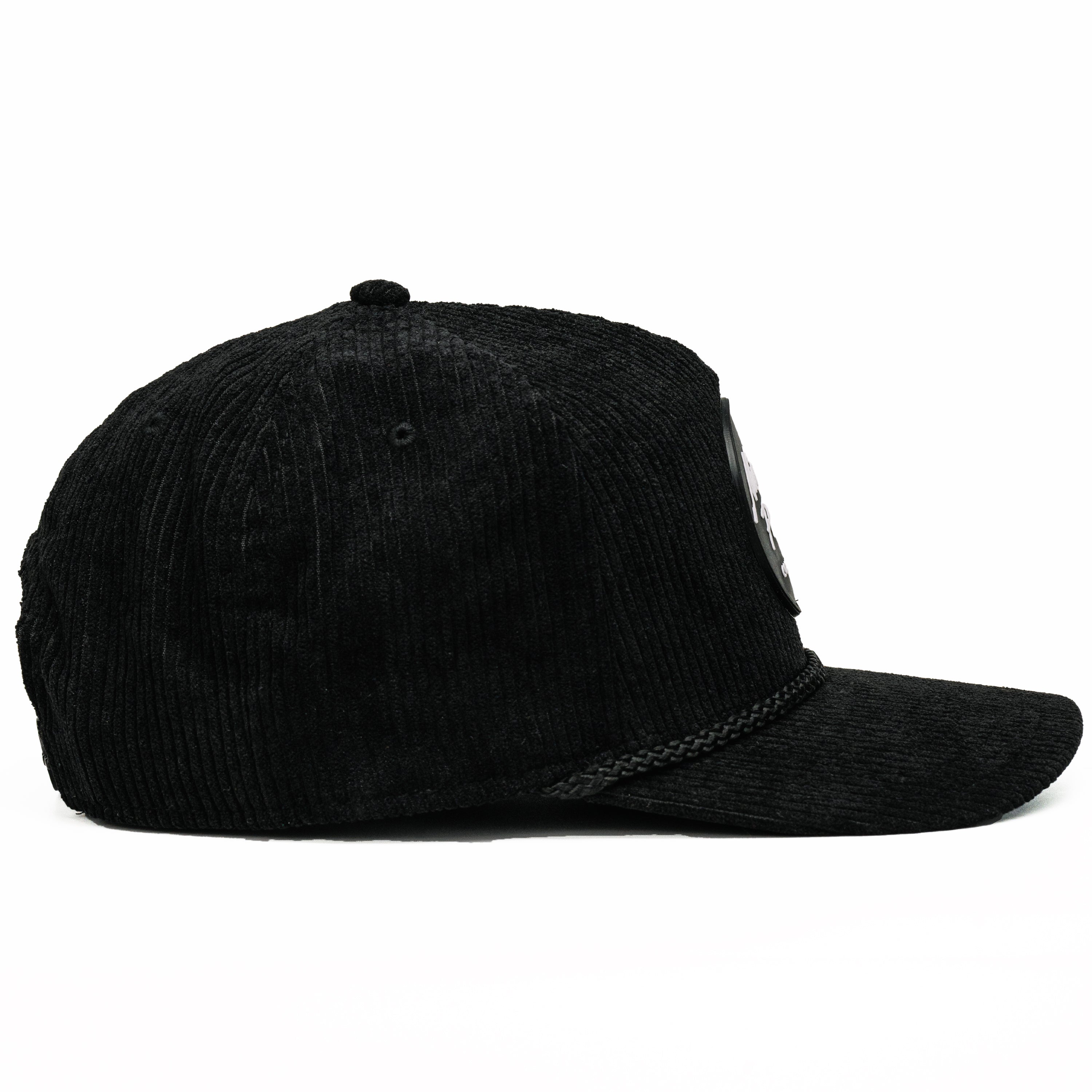Pioneer Cash | Black & White | Corduroy Snapback Hat