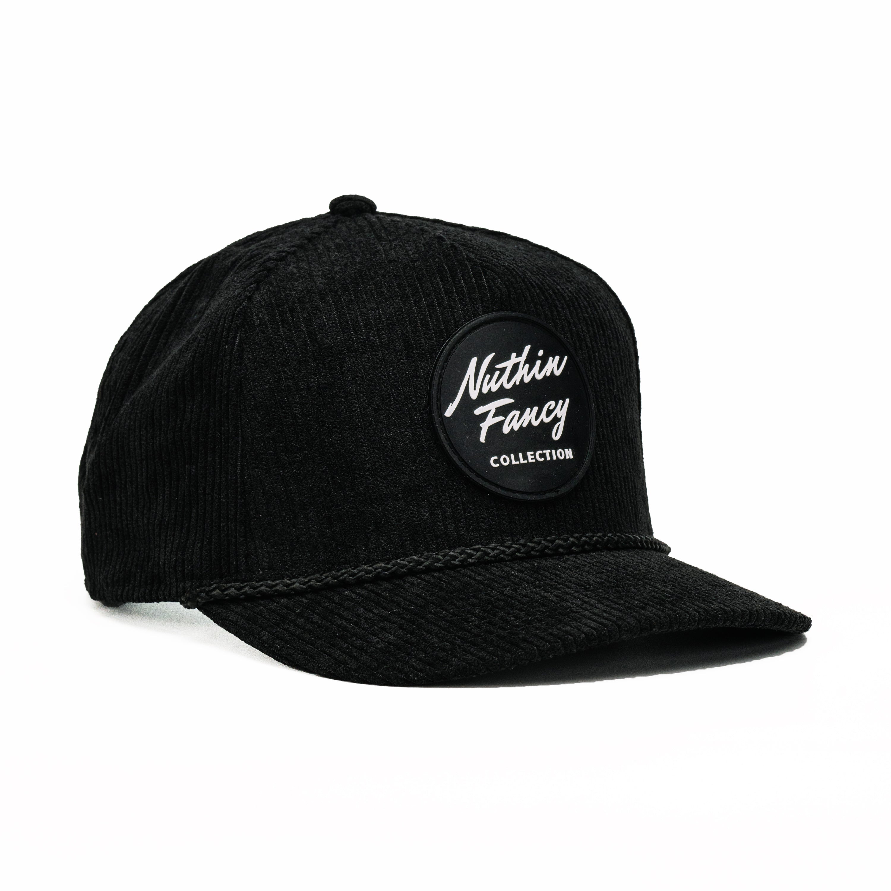 Pioneer Cash | Black & White | Corduroy Snapback Hat