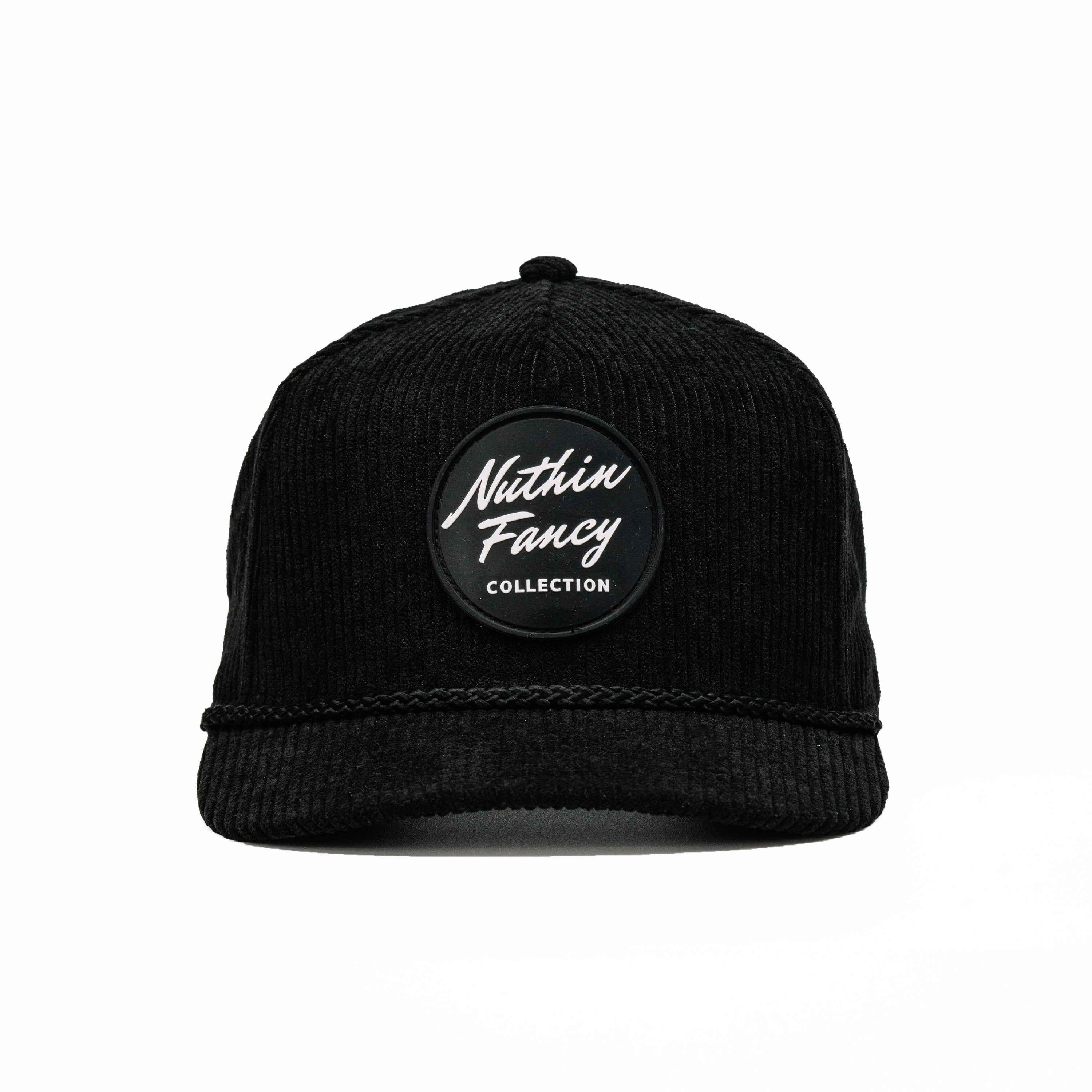 Pioneer Cash | Black & White | Corduroy Snapback Hat