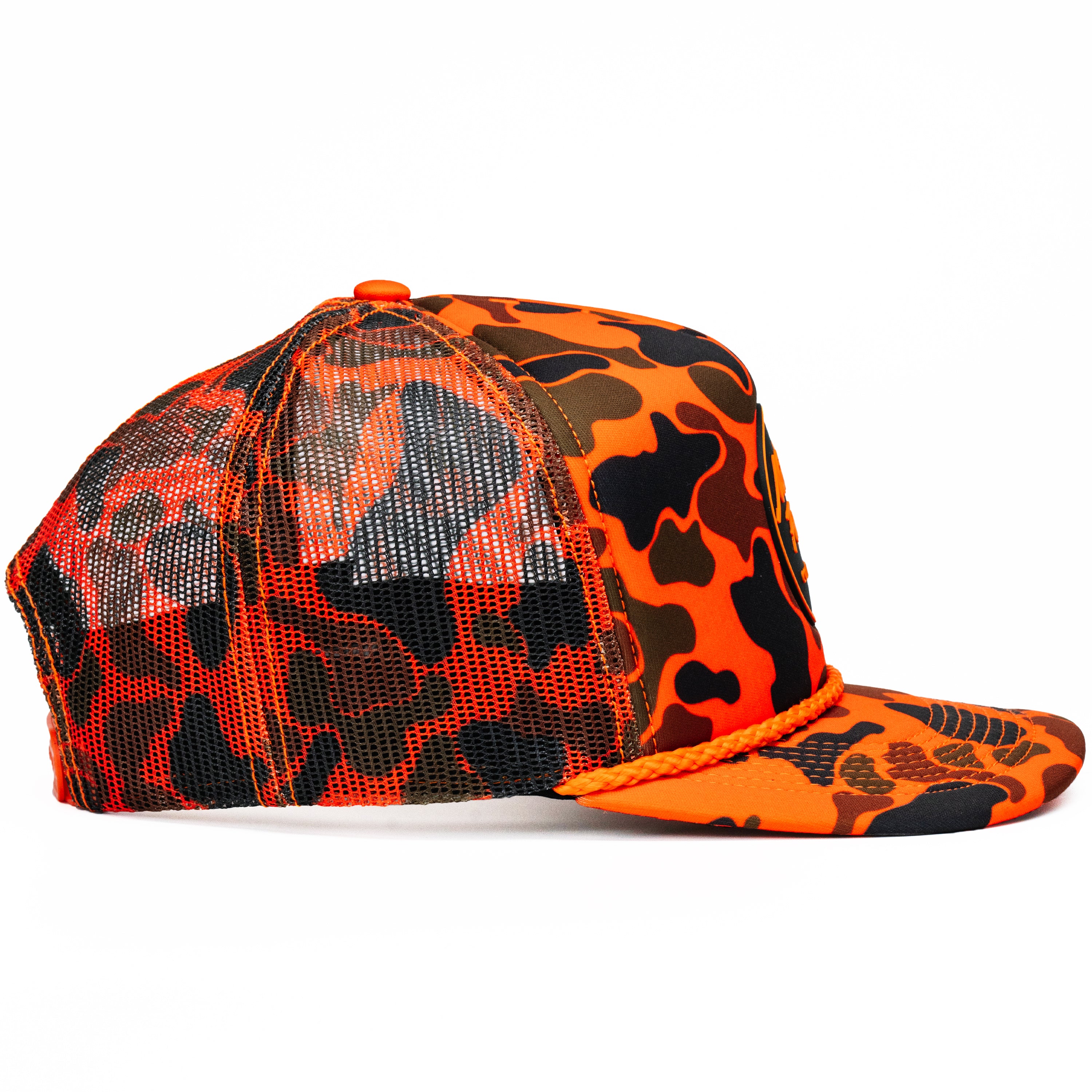 Highway 40W | Orange Duck Camo | Trucker Snapback Hat