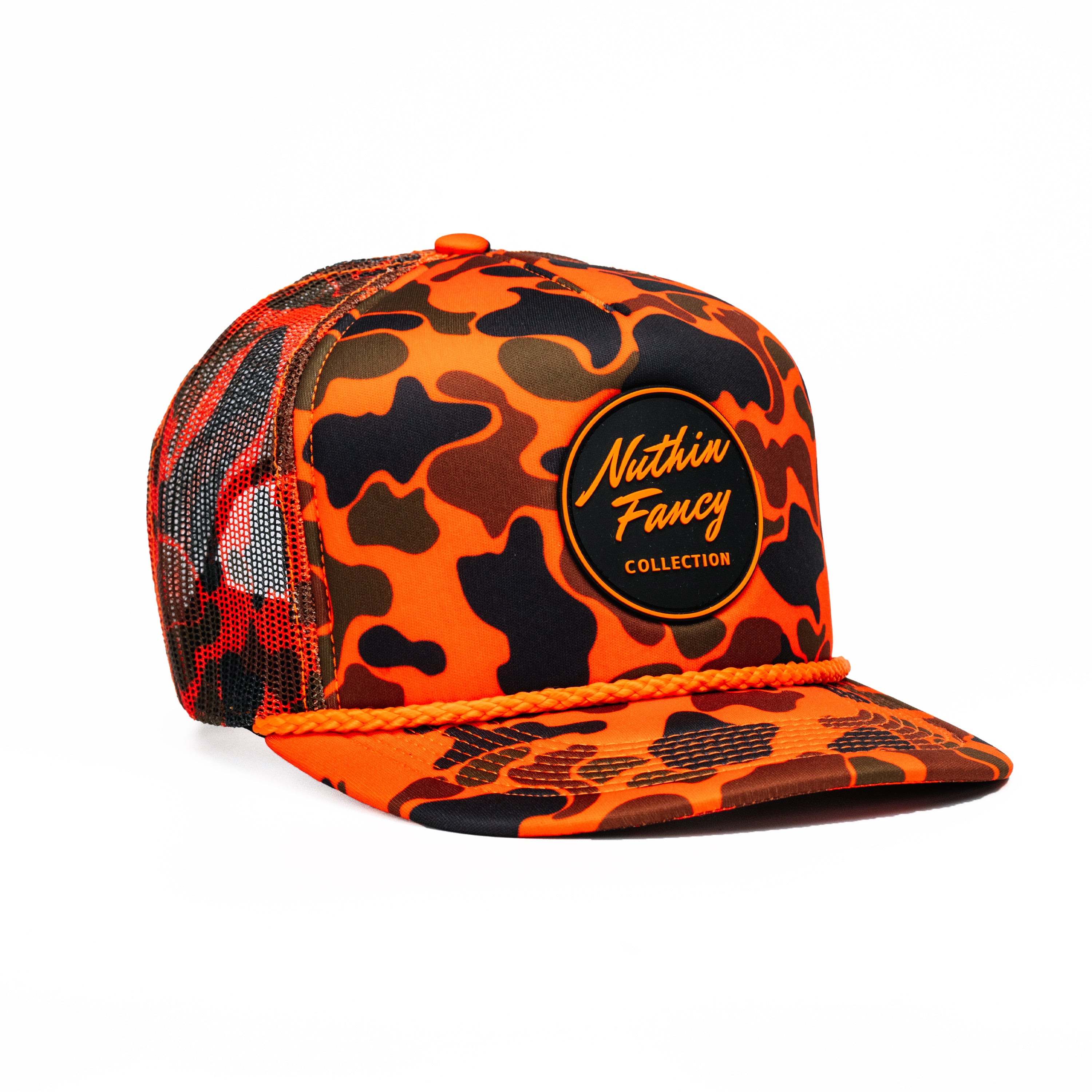 Highway 40W Orange Duck Camo Trucker Snapback Hat – NUTHIN