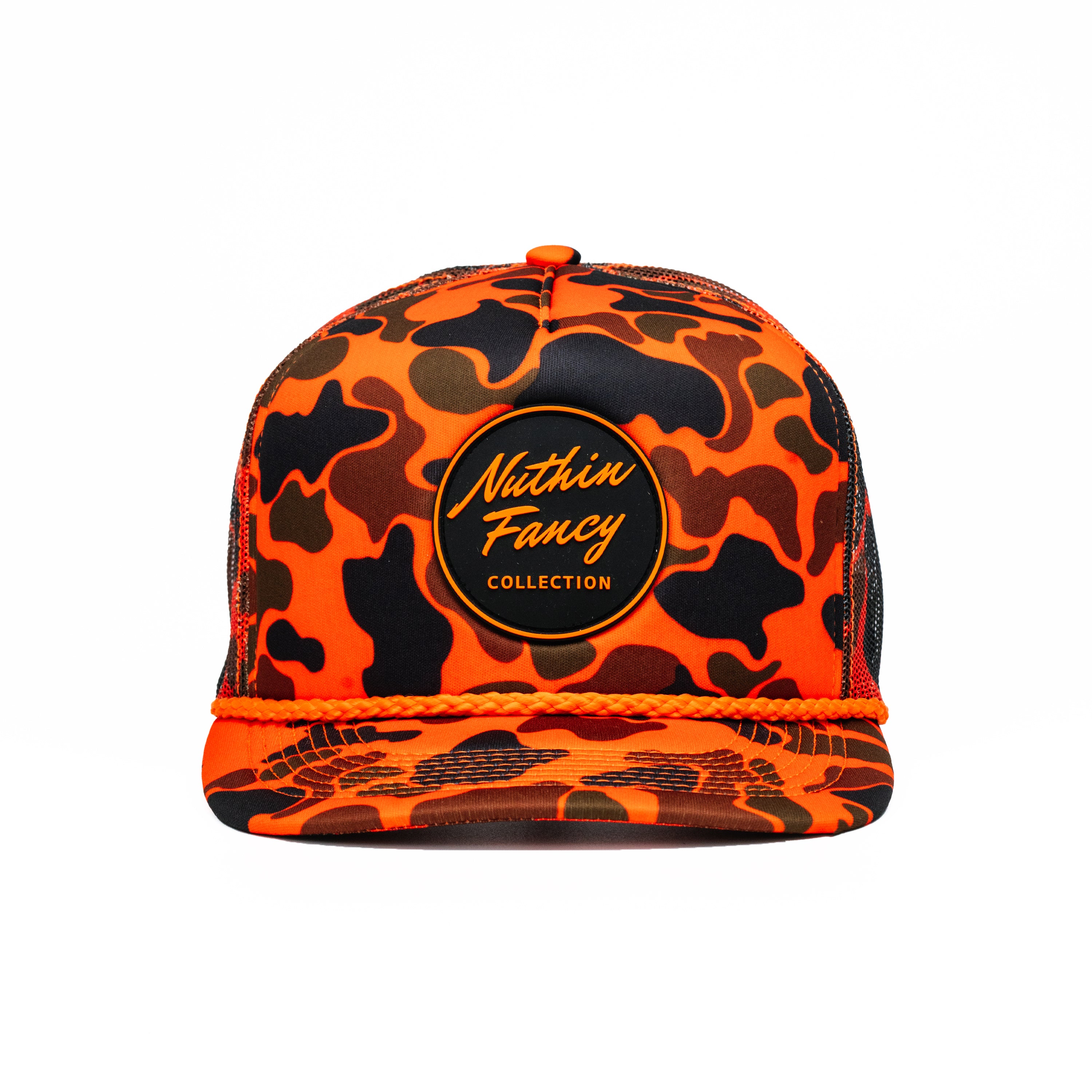 Highway 40W | Orange Duck Camo | Trucker Snapback Hat