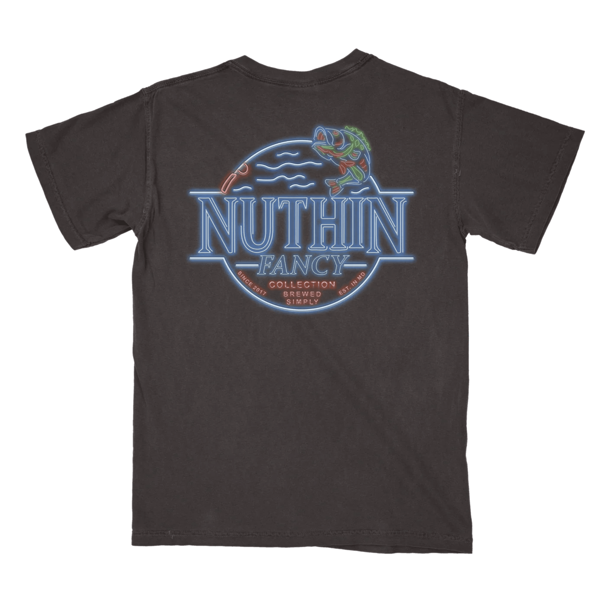 Neon Bass Tee - Black - NUTHIN FANCY CO.