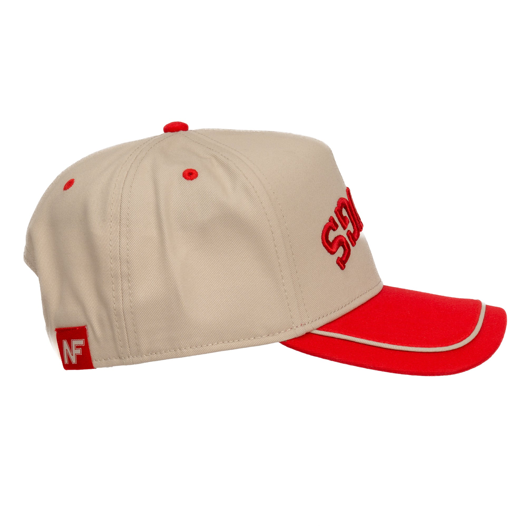 Comus Sanford | Red / Off White | Trucker Snapback Hat