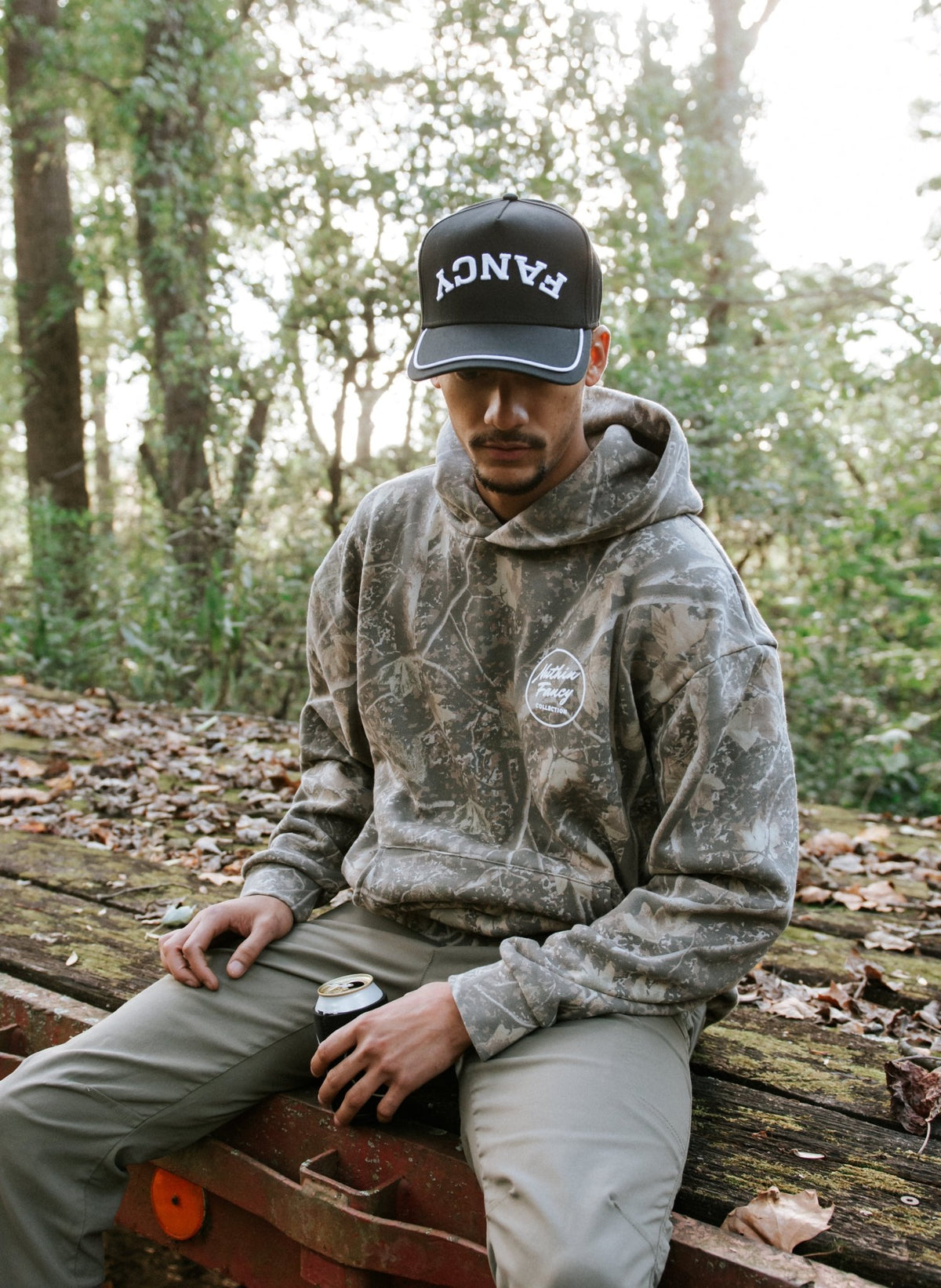 Encamp Jane Hoodie - Deadwood / White - NUTHIN FANCY CO.