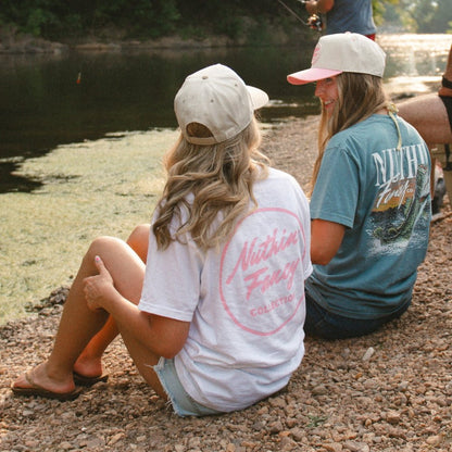Plain Jane Tee - White / Pink - NUTHIN FANCY CO.