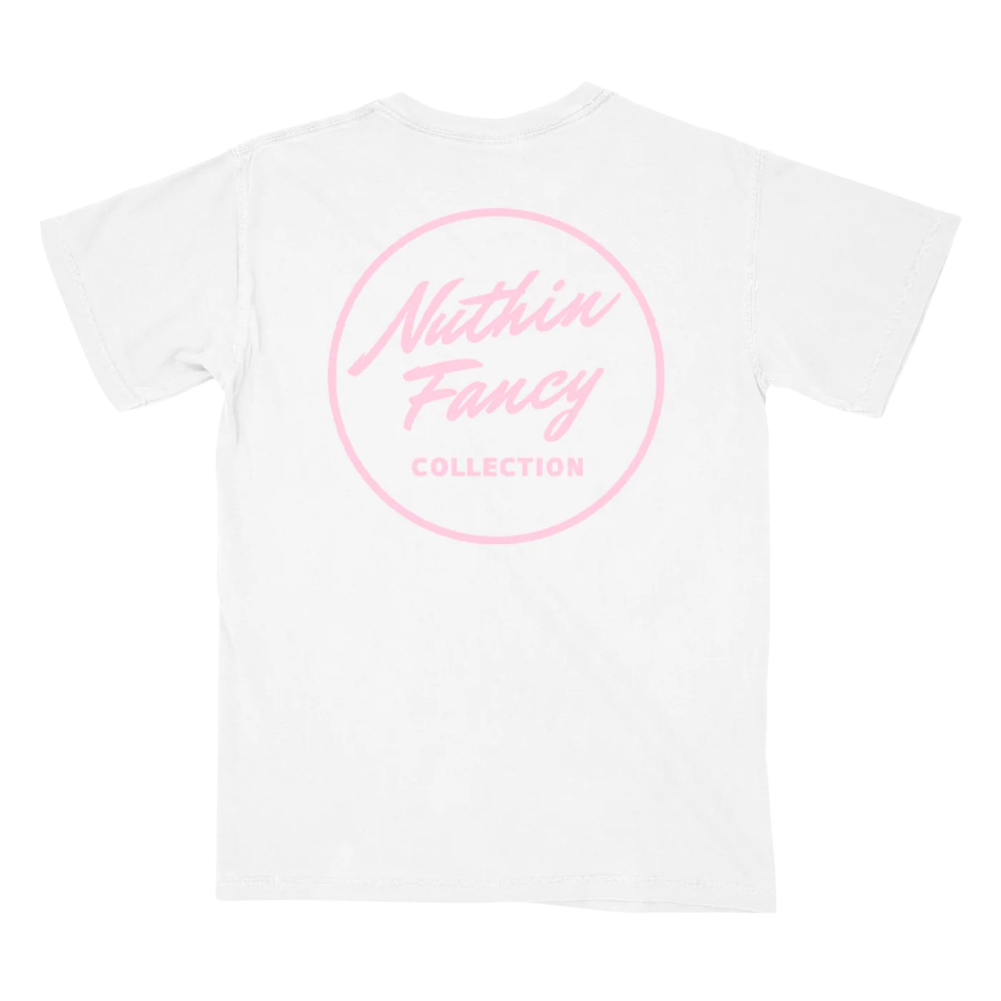 Plain Jane Tee - White / Pink - NUTHIN FANCY CO.