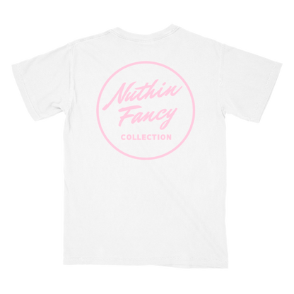 Plain Jane Tee - White / Pink